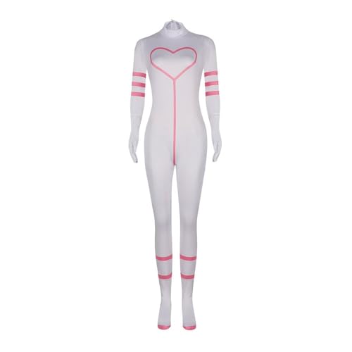 VUEHVO Hazbin Hotel Charlie Morningstar Cosplay Outfit Anime Kostüm Erwachsene Rollenspiel Anime Karneval Halloween Party Karneval Uniform (Angel Dust Overall, 3XL) von VUEHVO