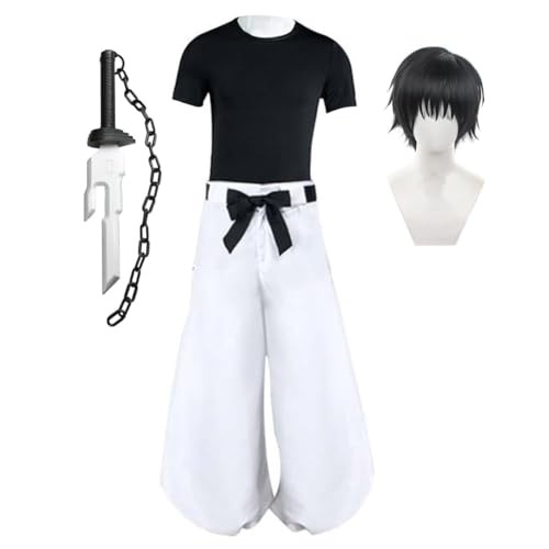 VUEHVO JJK Fushiguro Toji Cosplay Kostüm Anzug Herren Uniform umgekehrter Speer des Himmels Requisite Erwachsene Rollenspiel Anime Karneval Halloween Party (Fushiguro Toji Kostüm Komplettes Set von VUEHVO