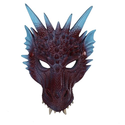 VUIUYOIES Schicke Tier Cosplay Maske für Halloween Kostümpartys, PU Maske, Cosplay Drachenmaske, Tiermaske, Party Maske, Masken für Ostern, violett von VUIUYOIES