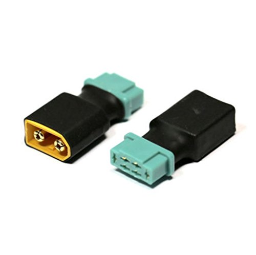 VUNIVERSUM 1x Stück Premium Adapter MPX 6P 6 Pin Stecker Female Weiblich Buchse auf XT60 Stecker Male Männlich Goldstecker Verpolsicher für Lipo Akku Adapterkabel Modellbau von VUNIVERSUM