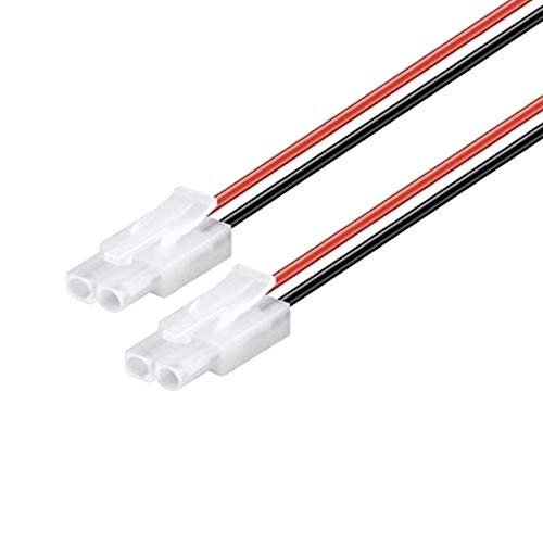 2 Stück Premium Japan 13,5mm Stecker Female Buchse inkl. 30cm 16AWG Silikon Kabel für Lipo Akku LED Adapterkabel 13,5mm Kupplung kompatibel zu Tamiya Modellbau von VUNIVERSUM