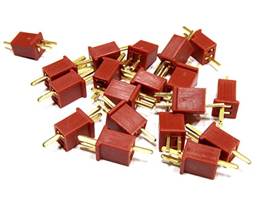 VUNIVERSUM 10 Paar (20 Stück) Premium Micro T-Dean T-Stecker Goldstecker Verpolungsicher Mini Stecker Buchse Male Female RC Modellbau von VUNIVERSUM