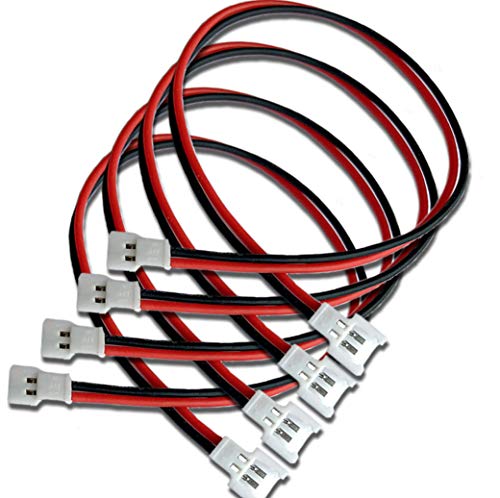 VUNIVERSUM 10 Stück Adapterkabel Verlängerung Adapter 2PIN 2.0P 2P kompatibel zu Walkera Molex Stecker Male auf Female Buchse 20cm 26AWG Kabel 1s Lipo Akku Modellbau von VUNIVERSUM