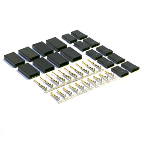 VUNIVERSUM 100x Paar Premium Servo Stecker Vergoldet JST-SH Goldstecker für JR Graupner Servo Crimp Set Pins Male Female Goldstecker RC Modellbau von VUNIVERSUM