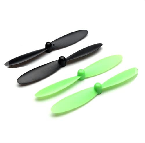 VUNIVERSUM 2 Set (8 Stück) Premium Rotorblätter Propeller Blade für Copter Drohne RC Video One Ladybird Quadrocopter 55mm Schwarz Grün Modellbau von VUNIVERSUM