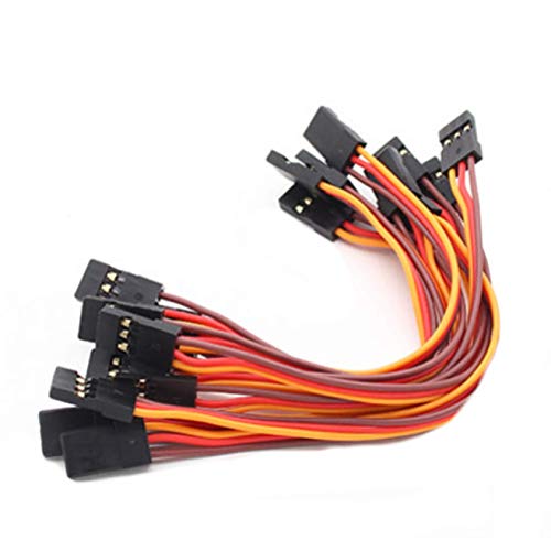 VUNIVERSUM 2 Stück Premium 50cm 0,5m Servo Patchkabel Patch Servokabel Verlängerung Male to Male JR Graupner Futaba Kompatibel Stecker auf Stecker 26AWG 3PIN Kabel Flach von Mr. Stecker Modellbau® von VUNIVERSUM