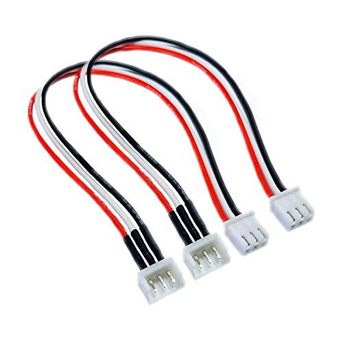 VUNIVERSUM 2 Stück Premium Balancerkabel JST-XH Buchsenleiste auf EH Male Stiftwanne 2S 3Pin 20cm Lipo Akku Balancer Kabel Verlängerung Ladekabel XH Stecker auf EH Buchse 24AWG 7,4V Adapterkabel von VUNIVERSUM