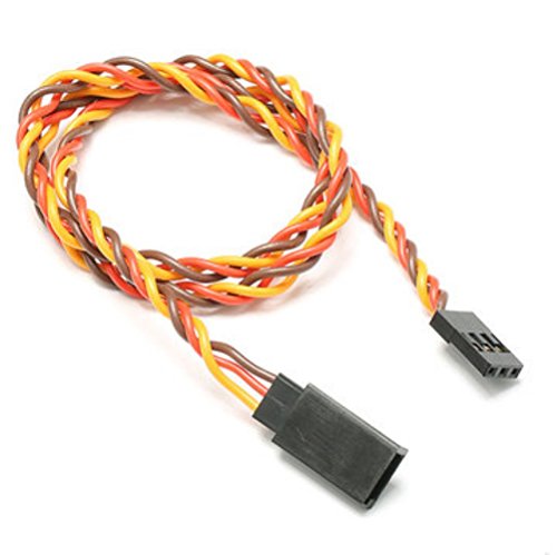 VUNIVERSUM 4 Stück 100cm 1m JR Premium Male auf Female Servokabel Verlängerungskabel Verdrillt Twisted Servo Kabel Verlängerung 22AWG Modellbau von VUNIVERSUM