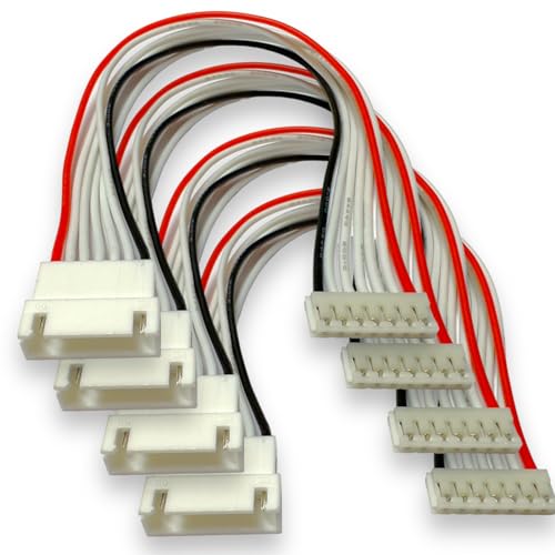 VUNIVERSUM 4X Stück Premium Balancerkabel JST-XH auf EH 6S 7Pin 20cm Lipo Akku Balancer Verlängerung Ladekabel XH Stecker auf EH Buchse 24AWG Silikonkabel Adapterkabel Modellbau von VUNIVERSUM