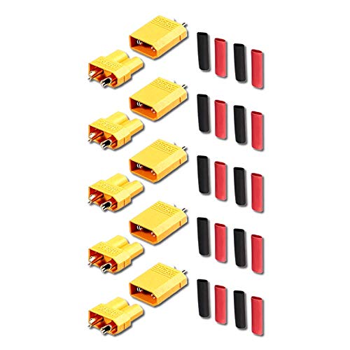 VUNIVERSUM 5 Paar 10 Stück Original XT30 Goldstecker Stecker Buchse Männlich Weiblich Rundstecker Male Female Verpolsicher Steckverbinder Netzstecker inkl. Schrumpfschlauch Lipo Akku Modellbau DIY VUNIVERSUM 5 Paar 10 Stück Original XT30 Goldstecker Stecker Buchse Männlich Weiblich Rundstecker Male Female Verpolsicher Steckverbinder Netzstecker inkl. Schrumpfschlauch Lipo Akku Modellbau DIY von VUNIVERSUM