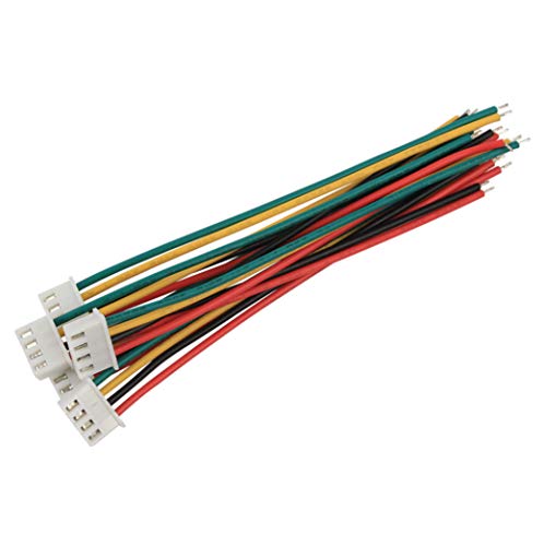 VUNIVERSUM 5 Stück 4Pin 3S Premium XH 2.54mm 2.54 Stecker inkl. 10cm 22AWG Elektronik Silikon Kabel für Lipo Akku Balancer Pitch von Mr. Stecker Modellbau® von VUNIVERSUM