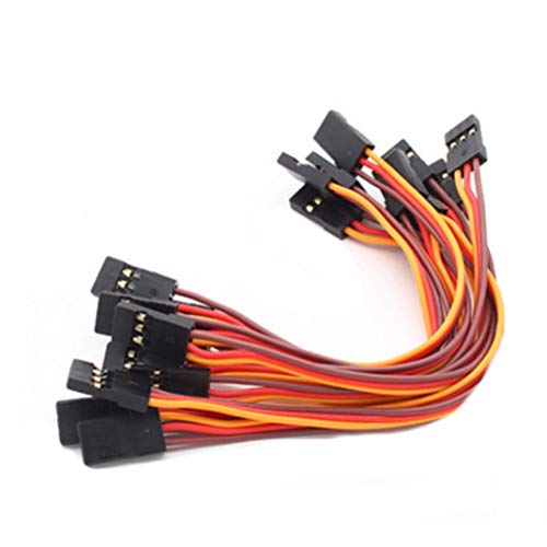 VUNIVERSUM 5 Stück Premium 50cm 0,5m Servo Patchkabel Patch Servokabel Verlängerung Male to Male JR Graupner Futaba Kompatibel Stecker auf Stecker 26AWG 3PIN Kabel Flach von Mr. Stecker Modellbau® von VUNIVERSUM