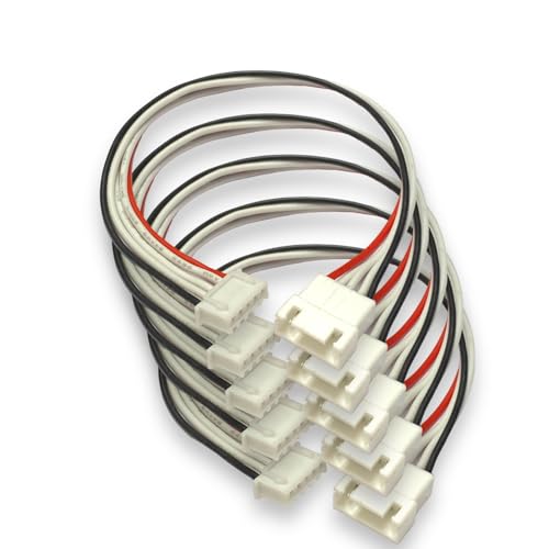 VUNIVERSUM 5X Stück JST-XH 4S 5Pin 30cm 14,8V Lipo Akku Premium Balancerkabel Kabel Verlängerung Ladekabel XH 2.50 mm Stecker auf Buchse 24AWG Adapterkabel Modellbau von VUNIVERSUM