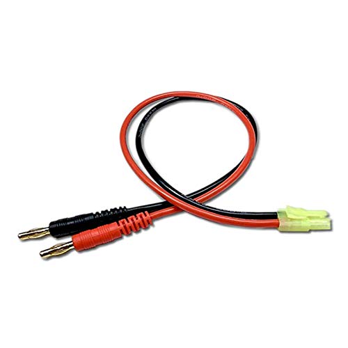 VUNIVERSUM Premium Lipo Akku Ladekabel 2X 4mm Bananenstecker auf 2pin Japan Stecker Kompatibel mit Mini Tamiya Stecker 30cm 14AWG Silikonkabel von VUNIVERSUM