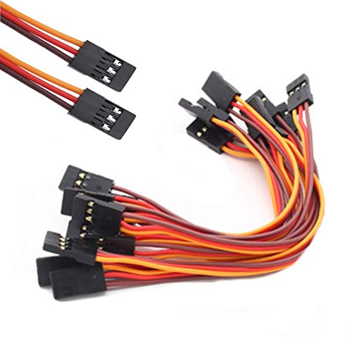 VUNIVERSUM Servo Patch Verlängerung JR Futaba Robbe Hitec Kompatibel Male Stecker auf Stecker Kabel Patchkabel 26AWG für Empfänger Gyro Modellbau (10 x 15cm) von VUNIVERSUM