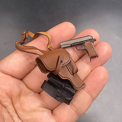 VUSLA 1/6 Scale Action Figures Accessories, Soviet Tank Lieutenant Pistol with Holster Miniature Plastic Model for PHICEN, Tbleague, HT Toys Non-Launchable,A von VUSLA