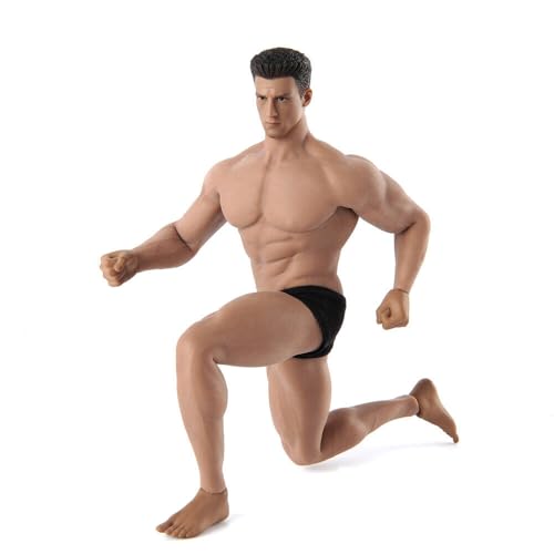 VUSLB 1/12 Scale ActionFigurn Body 6inch Mann Super-Flexible Seamless Strong Muscle Man militär Body Doll Full Set Toys Collection (Pale Strong Muscle) von VUSLB