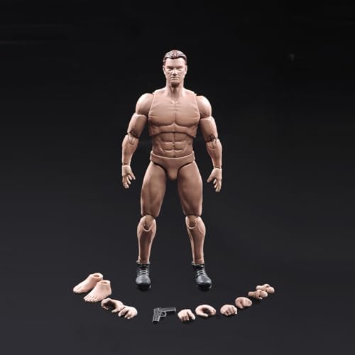 VUSLB 1/12 Scale Mann ActionFigurn Body 6inch Mann Figur Body Man Strong Muscular Flexible Miniature ActionFigurn Body Doll Collection von VUSLB