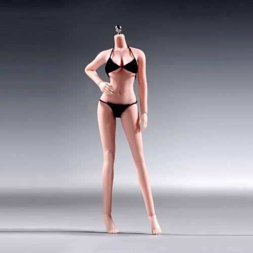 VUSLB 1/12 Scale weiblich ActionFigurn Body 6inch Super Flexible Seamless Plump Asian weiblich militär Body Type Figur with Detachable Feet Hand Shapes Miniature ActionFigurn Highly Detail von VUSLB