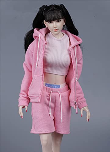 VUSLB 1/6 Scale 12 Inches weiblich Figure Doll, Handmade Sport Costume, Outfit Set for , JIAOU Action Figure CM119(Pink) von VUSLB