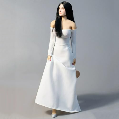 VUSLB 1/6 Scale Figur Doll Kleidung, Evening Gown Kleid, Outfit Costume for 12 inch weiblich ActionFigurn -White von VUSLB