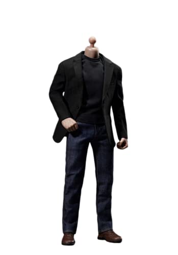 VUSLB 1/6 Scale Male Clothes,Men's Casual Suit Jeans Suit Coat Shirt Pant Shoes Costume Clothing for 12inch Male Action Figure Body von VUSLB