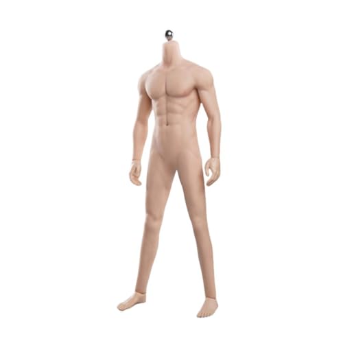 VUSLB 1/6 Scale Mann ActionFigurn Body 12inch Super Flexible Mann Seamless Long Legs Muscle militär Body Detachable Feet Collectible(JOK-10A-YS Normal Skin) von VUSLB