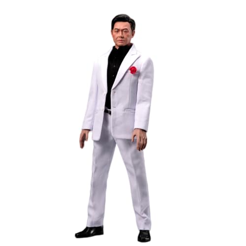 VUSLB 1/6 Scale Mann ActionFigurn Kopf&Body&Kleidung Set Miniature Figur Collectible 12inch Flexible Man's Models Chinese Mafia Boss Gao Qiqiang militär Durable Body(White) von VUSLB