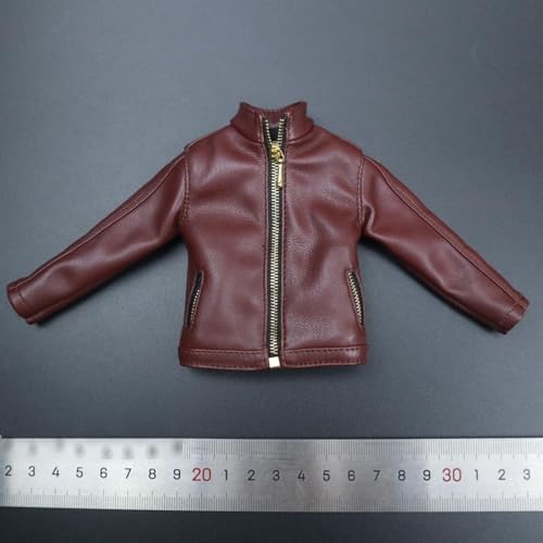 VUSLB 1/6 Scale Mann Figur Doll Kleidung Custom,Leather Jacket for 12inch Mann Dolls Figur Kleidung -red von VUSLB