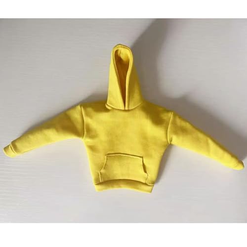 VUSLB 1/6 Scale Mann Figur Doll Kleidung Custom Hoodie,Sweatshirt for 12inch Mann Dolls Figur Kleidung -Bright Yellow (Color) von VUSLB