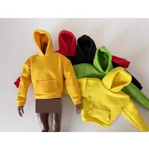 VUSLB 1/6 Scale Mann Figur Doll Kleidung Custom Hoodie,Sweatshirt for 12inch Mann Dolls Figur Kleidung -Gold Color von VUSLB