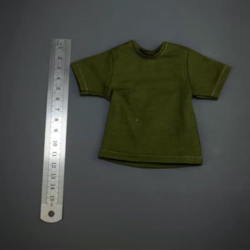 VUSLB 1/6 Scale Mann Figur Doll Kleidung T-Shirt,Body Short Sleeves Costume for 12 inch Mann ActionFigurn -Army Green von VUSLB