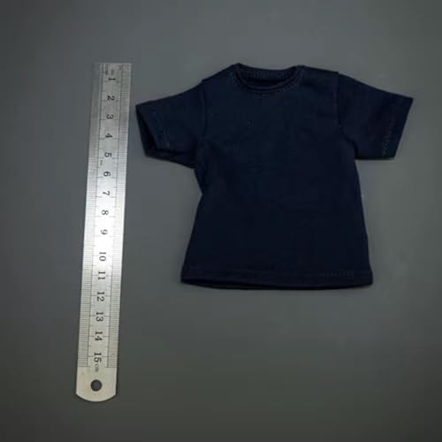 VUSLB 1/6 Scale Mann Figur Doll Kleidung T-Shirt,Body Short Sleeves Costume for 12 inch Mann ActionFigurn -Sapphire Blue von VUSLB