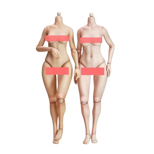 VUSLB 1/6 Scale weiblich ActionFigurn Body 12inch Peach Buttock Super Flexible weiblich Seamless Joint militär Body Collectible(EC3025-Mid-Bust Pale Skin) von VUSLB