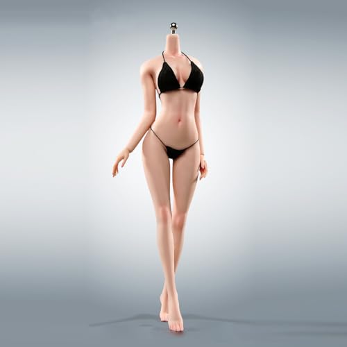 VUSLB 1/6 Scale weiblich ActionFigurn Body 12inch Super Flexible Plump Seamless militär Body Type weiblich Figur with Feet Hand Shapes Slim Make Up ActionFigurn with Bikinis Set von VUSLB