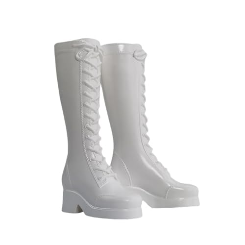 VUSLB 1/6 Scale weiblich ActionFigurn Schuhe weiblich HighStiefel HollowStiefel Schuhe Model for 12inch PH weiblich ActionFigurn Body (Smooth White) von VUSLB