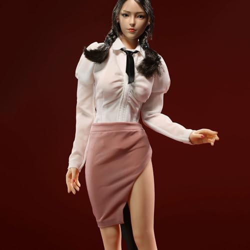 VUSLB 1/6 Scale weiblich Figur Doll Kleidung, Long Sleeve Blouse Wrap Skirt Outfit Costume for 12 inch weiblich ActionFigurn -A von VUSLB