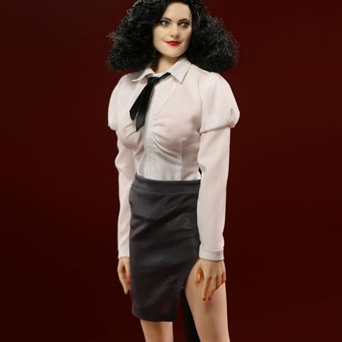 VUSLB 1/6 Scale weiblich Figur Doll Kleidung, Long Sleeve Blouse Wrap Skirt Outfit Costume for 12 inch weiblich ActionFigurn -Grey von VUSLB