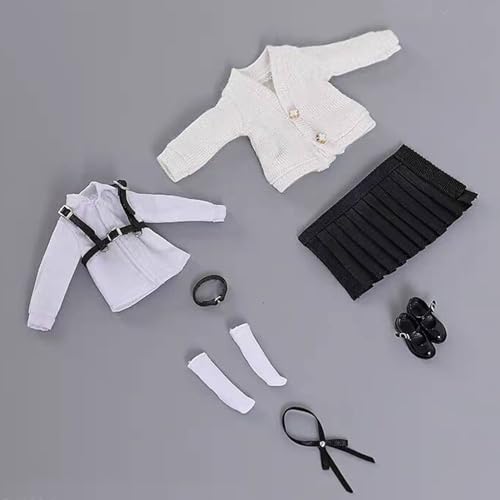 VUSLB 1/6 Scale weiblich Figur Kleidung, School Girl Suit Uniform Costume for 12 inch weiblich ActionFigurn -A Long Sleeve B von VUSLB