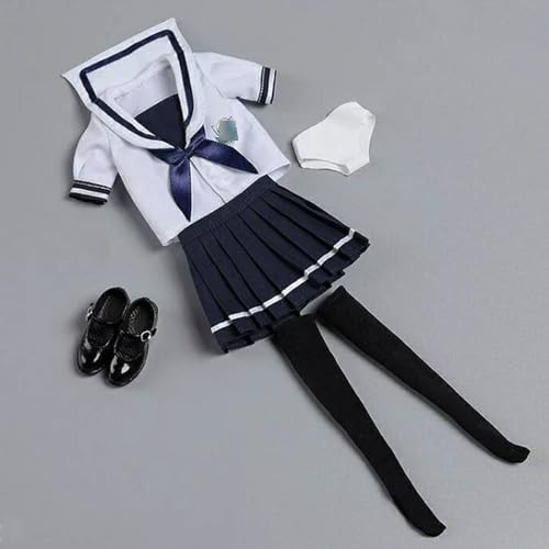 VUSLB 1/6 Scale weiblich Figur Kleidung, School Girl Suit Uniform Costume for 12 inch weiblich ActionFigurn -A von VUSLB