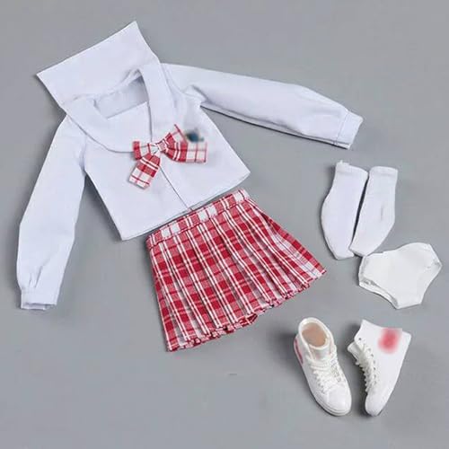 VUSLB 1/6 Scale weiblich Figur Kleidung, School Girl Suit Uniform Costume for 12 inch weiblich ActionFigurn -E von VUSLB