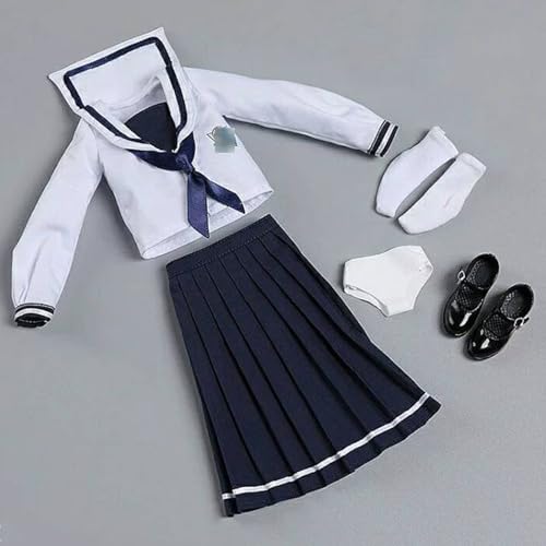 VUSLB 1/6 Scale weiblich Figur Kleidung, School Girl Suit Uniform Costume for 12 inch weiblich ActionFigurn -G von VUSLB