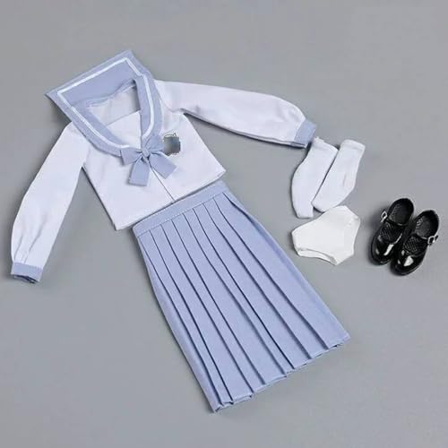 VUSLB 1/6 Scale weiblich Figur Kleidung, School Girl Suit Uniform Costume for 12 inch weiblich ActionFigurn -H von VUSLB