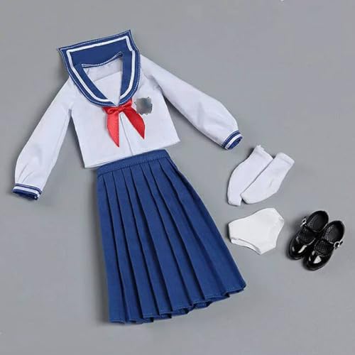 VUSLB 1/6 Scale weiblich Figur Kleidung, School Girl Suit Uniform Costume for 12 inch weiblich ActionFigurn -K von VUSLB