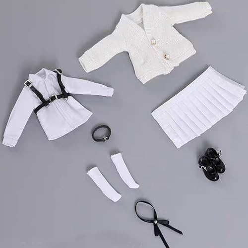 VUSLB 1/6 Scale weiblich Figur Kleidung, School Girl Suit Uniform Costume for 12 inch weiblich ActionFigurn -Long Sleeve D von VUSLB