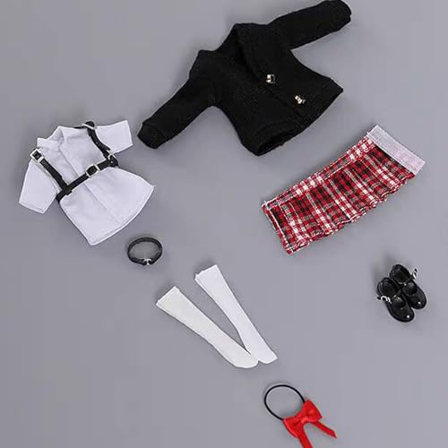 VUSLB 1/6 Scale weiblich Figur Kleidung, School Girl Suit Uniform Costume for 12 inch weiblich ActionFigurn -Short Sleeve A von VUSLB