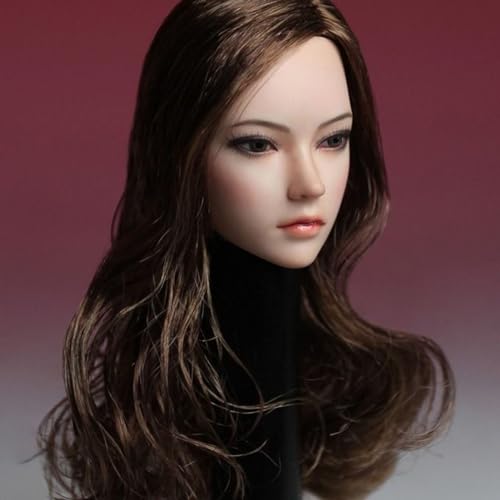 VUSLB 1/6 Scale weiblich Figur Kopf, Beauty Asian Girl Kopf Carved for 12 inch ActionFigurn Doll Colleciton-A von VUSLB