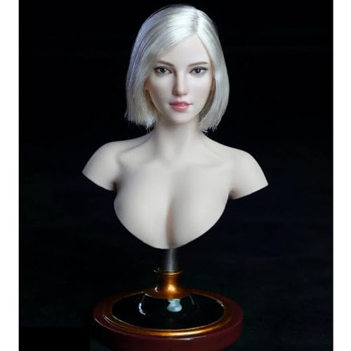 VUSLB 1/6 Scale weiblich Figur Kopf, Cosplay European Beauty Girl Kopf Carved for 12inch ActionFigurn Body Collection-A von VUSLB