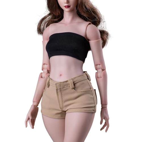 VUSLB 1/6 Scale weiblich Kleidung,weiblich Elastic Shorts Hot Pants Outfit for 12inch PH TBL JO VUSLB ActionFigurn Body (Khaki) von VUSLB