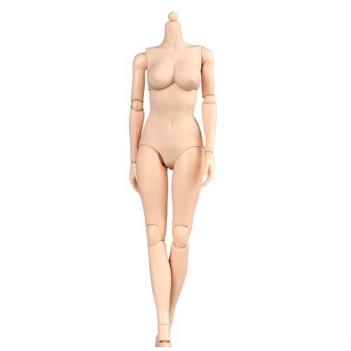 VUSLB 1/6 Scale weiblich militär Body Model 12inch Flexible Miniature ActionFigurn Body Doll Collection Plastic Model Figur (TQ0516 Pale Skin Large Bust) von VUSLB